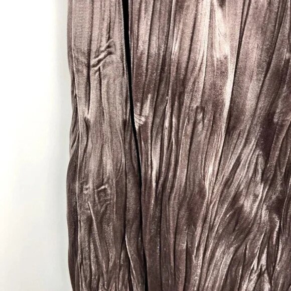 Mystree Purple Crinkled-Velvet Midi Skirt - Picture 4 of 6